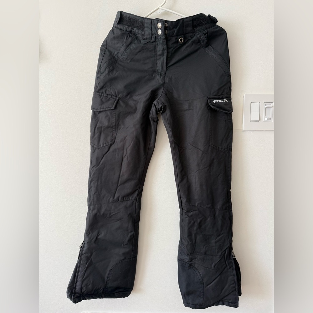 Arctix Black Snow Pants with Magenta Accents